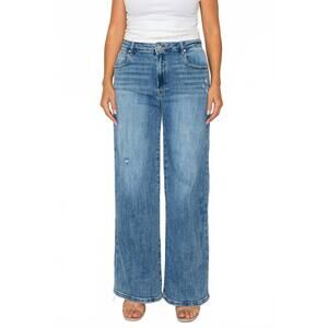NEW BYTOS high rise wide leg jeans - plus in blue
